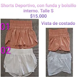 Dos shorts deportivos - Marrón y blanco
